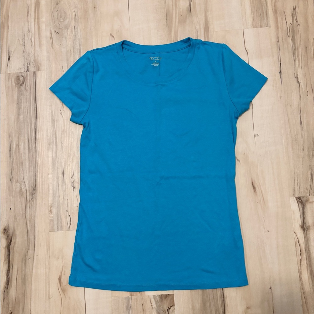 Medium Teal Blue Basic Top
